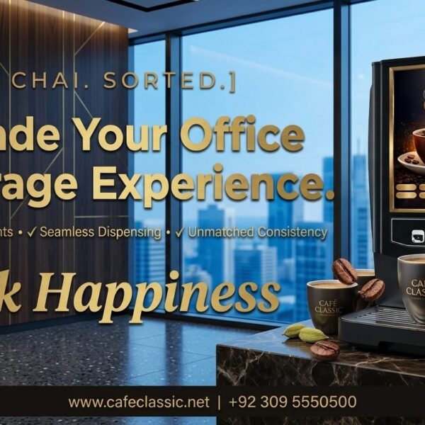 Cafe Classic tea and coffee vending machine in a modern office